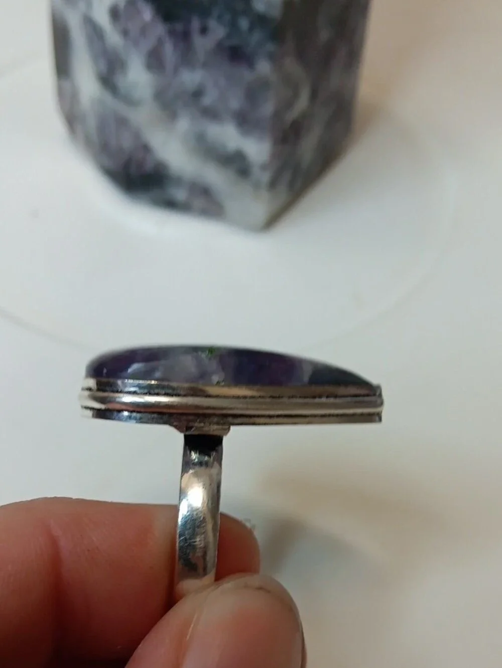 Purple Teardrop Stone Ring - Women Jewelry